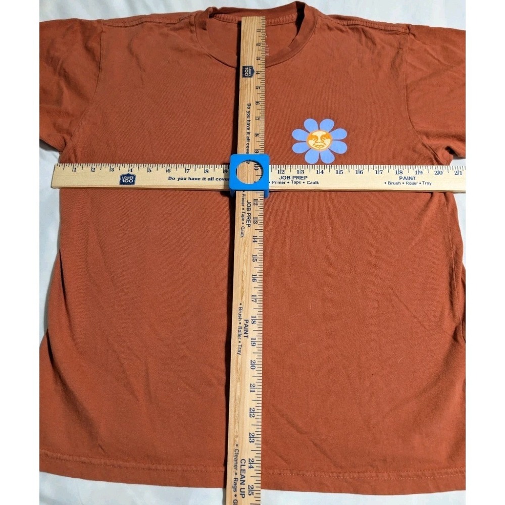 Obey Flower Face Graphic T Shirt Mens M Orange Streetwear Organic Cotton‎ - Picture 5 of 6